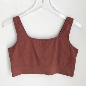 Harper Wilde Lounge Rib Scoop Bra Size 3X Large Clay Wireless Super-Soft